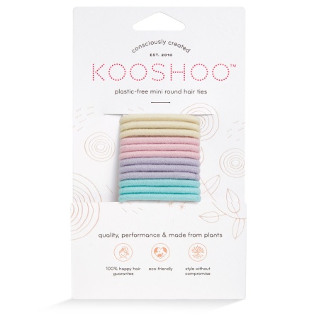 KooShoo Plastic-Free Round Hair Ties - Mini 12-pack